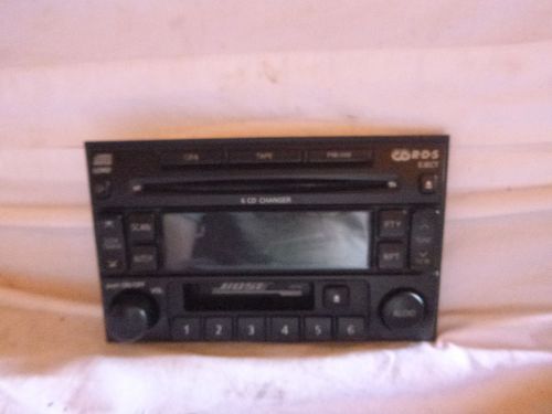 02-03 nissan pathfinder radio 6 cd cassette bose face plate pn-2439n bb62943