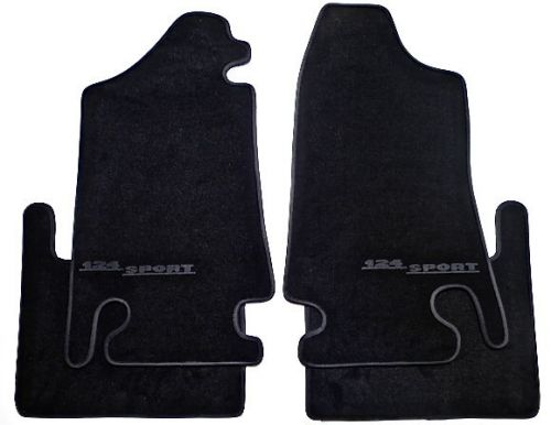 Vel. bl./d.grey script mat set for fiat 124 sport coupe