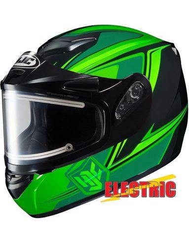 Hjc cs-r2 seca snow helmet w/electric shield green/black