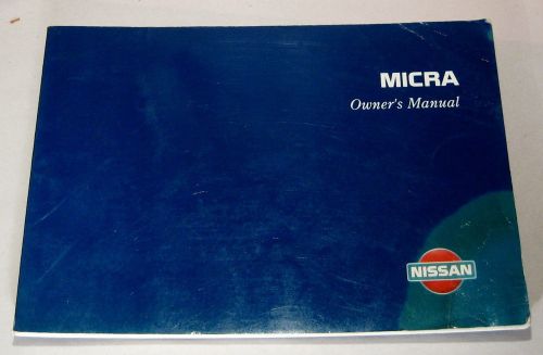 Nissan micra owners manual handbook car printed 1996