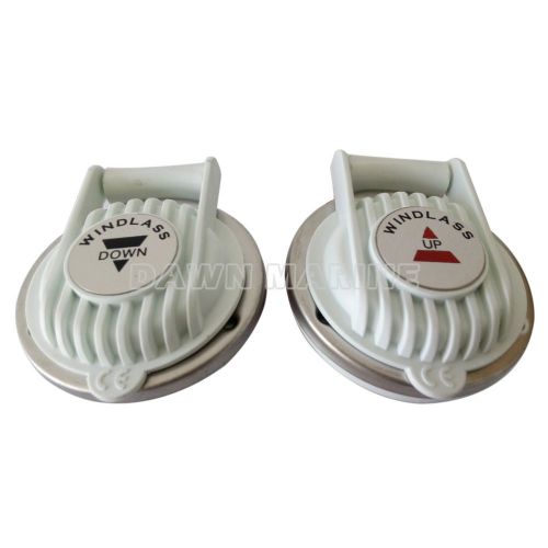 Windlass foot switch compact white covered – 1 up &amp; 1 down – dawn marine