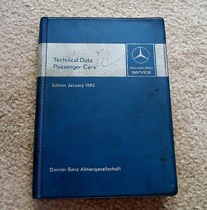 Mercedes benz 1983 technical data passenger car charts manual
