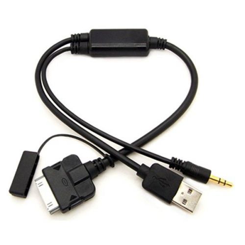 30cm car usb+aux audio charging cable for ihone bmw e82 e87 e88 e90 e91