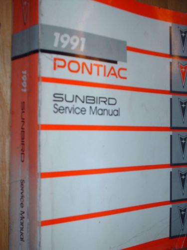 1991 pontiac sunbird shop manual original book!