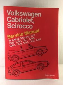 Volkswagen vw cabriolet, scirocco 16v 1985-1993 service repair manual by bentley