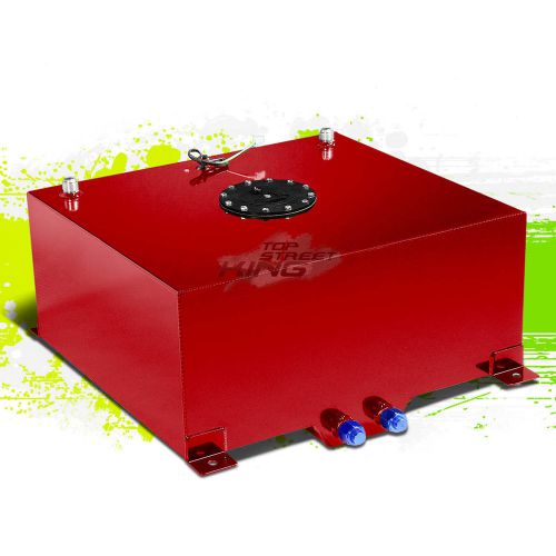 20 gallon lightweight race red aluminum gas fuel cell tank+ sender 20x24x10"