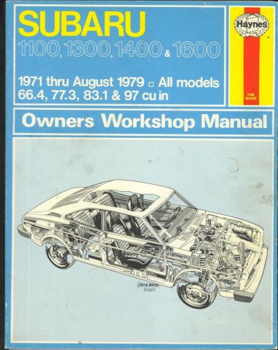 Haynes repair manual - subaru 1100-1300-1400-1600--1971-1979 - all models