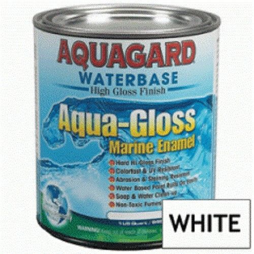 Aquagard aqua gloss waterbased enamel - 1qt - white - new listing
