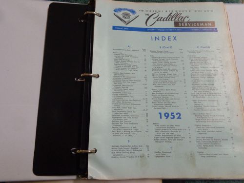 1952 cadillac serviceman bulletin set 12 original months &amp; supplements