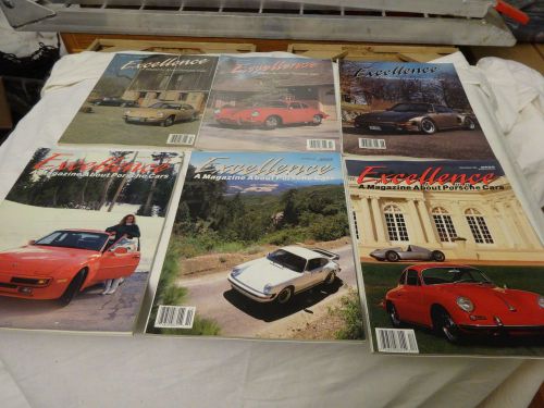 6 issues 1988 porsche excellence magazines