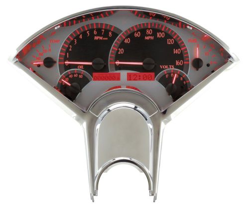 1955 1956 chevy vhx gauge kit ls3 lsx bb sb dakota digital silver red