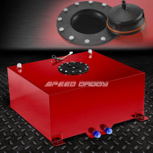 15 gallon red coated aluminum racing/drifting fuel cell gas tank+level sender