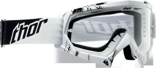 Thor mx motocross off road atv snow enemy goggles web white black