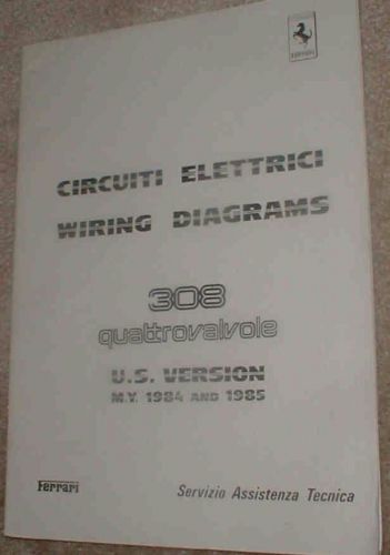 1984 - 1985 ferrari 308 qv factory wiring diagram manual