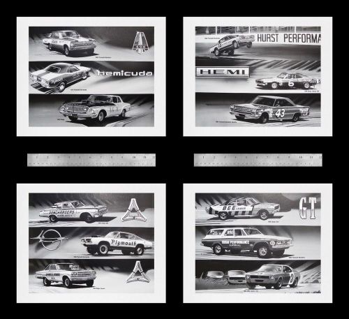 Plymouth dodge nhra nascar scca: hemi 426 392 354 331 413 wedge - posters prints