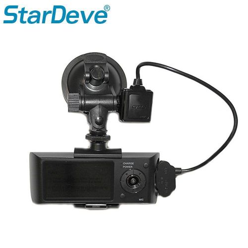 2.7 r300/x3000 dual lens dash vehicle camera car dvr gps camera video recorde*c3