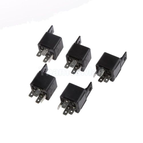 5 pack 12v 4 pin spdt 30 amp relay socket metal for tab auto marine