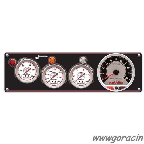 Longacre 3 gauge wt ,oil psi,fuel psi sportman panel-smi accutech tachometer  ~