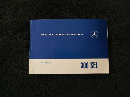Mercedes benz mb 300 sel 2.8 owners manual handbook 1966-72 oem nos