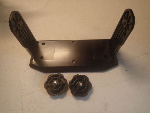 Icom ic-m504 marine vhf mounting bracket w/ knobs 5 5/8" wide