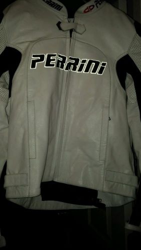 Dp perrini motorcycle leather jacket  with liner with hump  size 42 schoeller