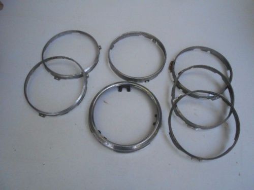 Austin-healey 100 / 3000 mg bmc used lot of various 7&#034; headlight retainer rings