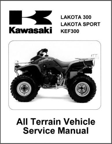 95-04 kawasaki lakota 300 - sport - kef300 service repair workshop manual cd kef