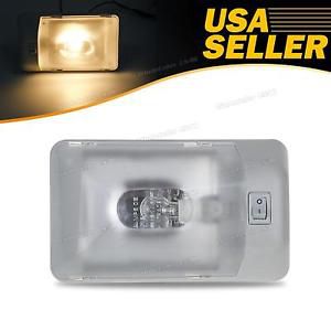 Euro style warm white amber rv interior dome light fixtures lamp on/off