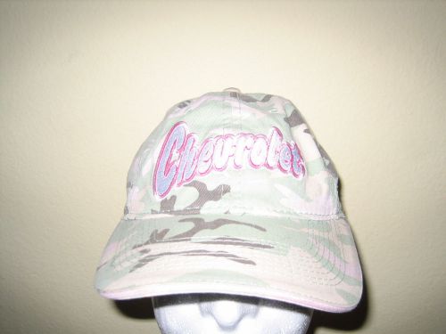 Chevrolet womans baseball cap hat corvette camaro pink camo chevy muscle truck