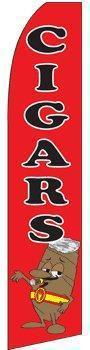Cigars swooper flag 16 ft tall business banner