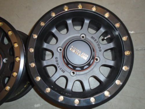 Utv (2) method race wheels 401 beadlock 14x7 5+2 matte black 4/156 rzr wheels