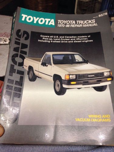 Chilton&#039;s toyota trucks 1970-88 repair manual 8578 clean book