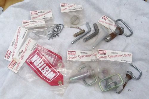 18 piece misc western snowplow accessory parts lot some new some used