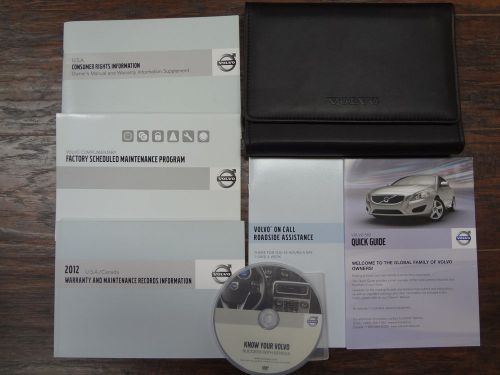 2012 volvo owner&#039;s manual set w/case &amp; cd