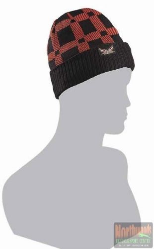 Arctic cat adult team arctic plaid beanie / hat - osfm - orange / black 5253-157