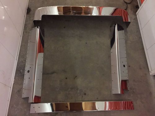 Peterbilt 379 extended hood stainless steel grill surround