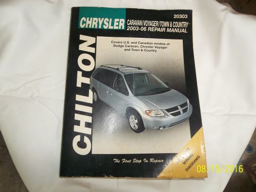 Chilton repair manual 2003-2006 caravan/voyager/town and country