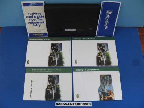 03 - 2003 land rover discovery owners manuals drivers books set + pouch # 82116