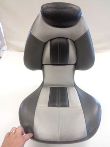 Ranger vinyl folding fishing seat two tone gray &amp; black 24 1/2" x 18 3/4" marine