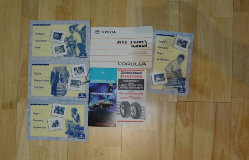 2001 toyota corolla owners manual ( used )