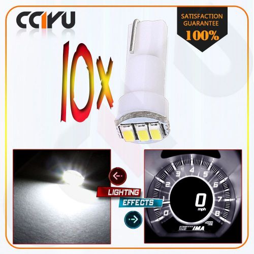 10x white t5 17 74 73 3-3014smd instrument gauge dash indicator led light bulbs