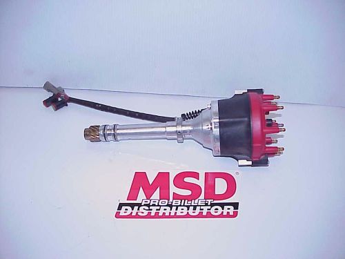 Msd dual pickup sb bb chevy pro-billet distributor with adjustable collar