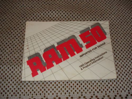 1985 dodge ram 50 truck owners manual glove box book