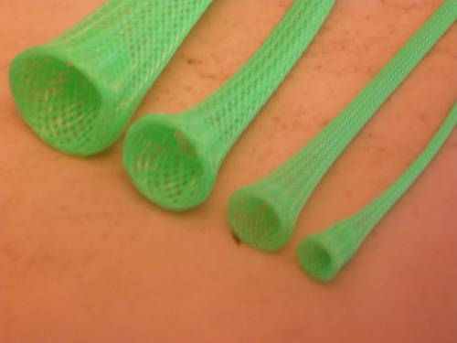 1/8 braided expandable sleeving neon green techflex 25'
