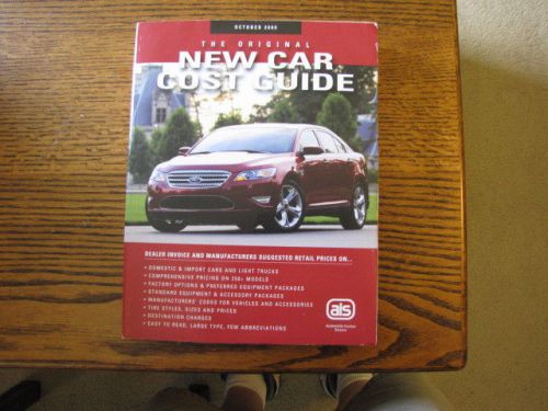 The original new car cost guide - october 2009