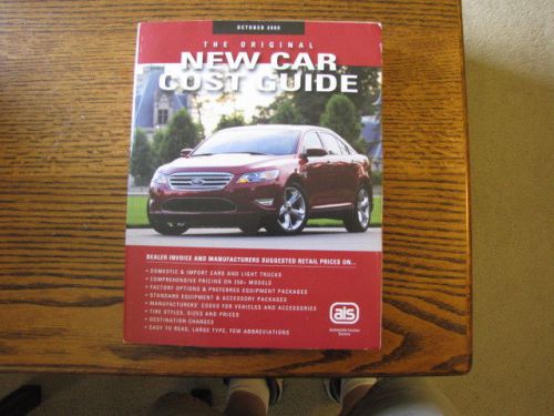 The original new car cost guide - october 2009