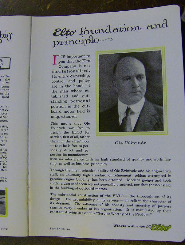 Elto outboard motor wood boat rudder twin 1925 booklet, US $6.99, image 4