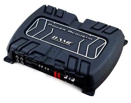 Power acoustik mono 1 channel d class 3000 watts bamf1-3000d w/ bass control