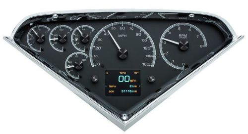 Dakota digital 55-59 chevy pickup hdx gauge instrument black alloy hdx-55c-pu-k
