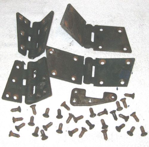 Sunbeam alpine / tiger door hinge set (4) hinges w/ most fasteners used orig